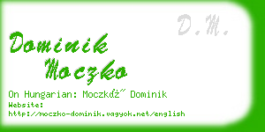 dominik moczko business card